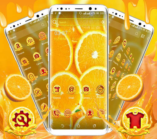 Orange Launcher Theme screenshot 3