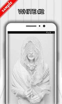 White Wallpapers 3 تصوير الشاشة
