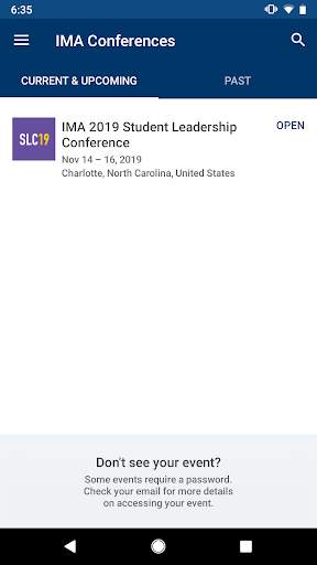 IMA Conferences screenshot 2