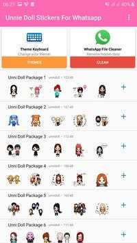 Unnie Doll Cute Stickers For Whatsapp screenshot 1