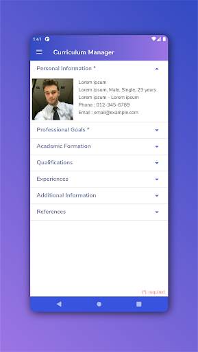 Curriculum Manager / Resume 2 تصوير الشاشة