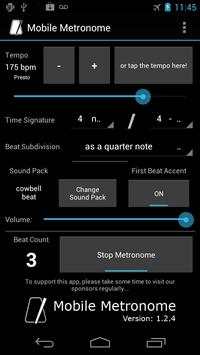 Mobile Metronome screenshot 1