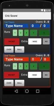 Cricket Scorer screenshot 1