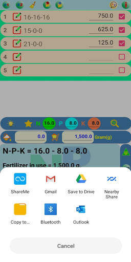 Fertilizer mixer lite screenshot 7