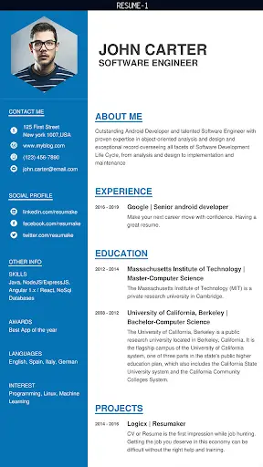 Resumaker - Resume builder app free CV maker jobs screenshot 1