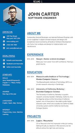Resumaker - Resume builder app free CV maker jobs screenshot 1