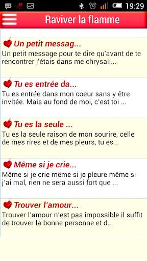 Meilleurs SMS d'Amour Français screenshot 2