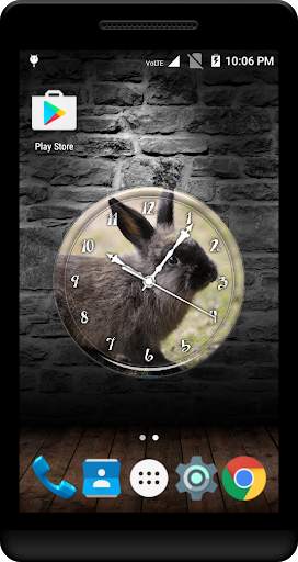 Clock Live Wallpaper : Rabbit screenshot 2