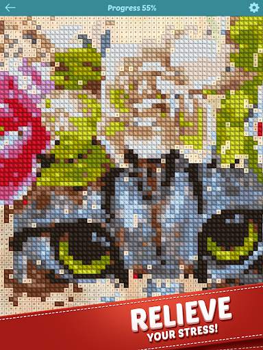 Cross Stitch - Color by Letters Pixel Art Game screenshot 11