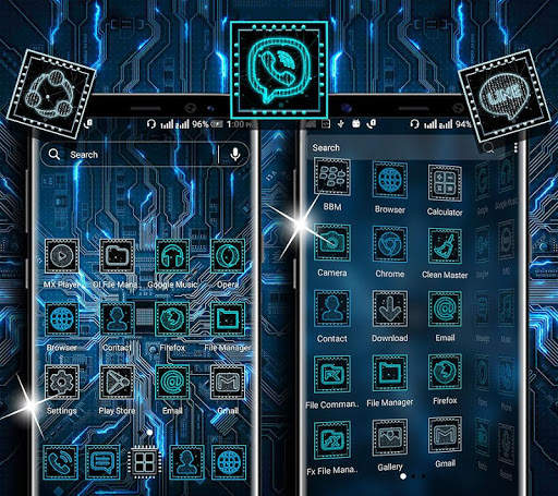Hi-tech Circuit Launcher Theme screenshot 3