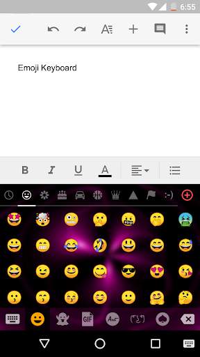 Neon Light Emoji Gif Keyboard Wallpaper screenshot 2