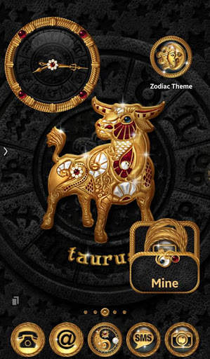 TSF NEXT ADW Nova LAUNCHER GOLD PEARL ZODIAC THEME screenshot 4