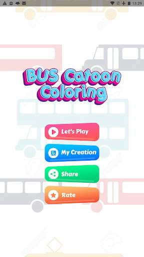 Cartoon bus coloring game screenshot 1