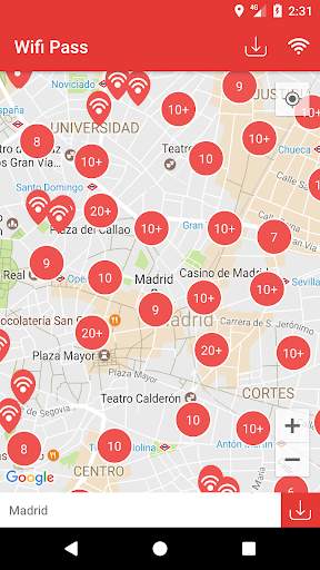 Contraseñas Wifi & Mapa screenshot 1