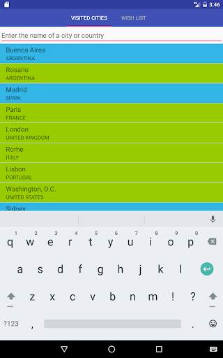 Visited Cities screenshot 7