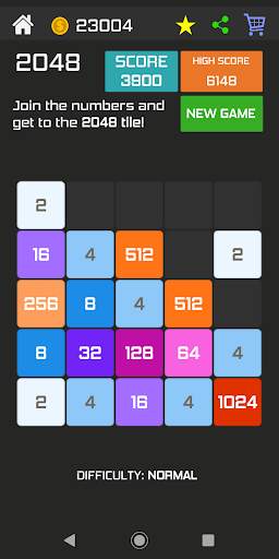 Black 2048 Puzzle Game screenshot 1
