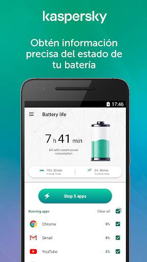 Kaspersky Battery Life: Aprovecha tu batería screenshot 1