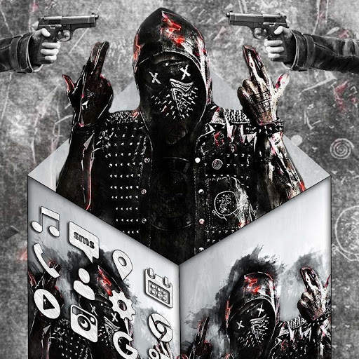 Black, Mask, Man3D иконки тем фоновых HD скриншот 4