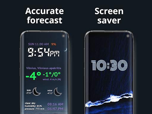 Weather Night Dock with clock screenshot 6