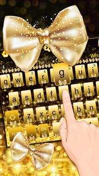 Gold Glitter Bowknot Keyboard screenshot 1