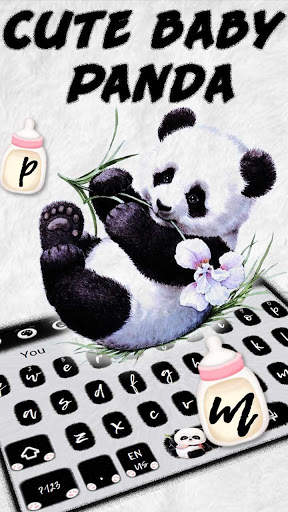Cute Baby Panda Keyboard screenshot 1