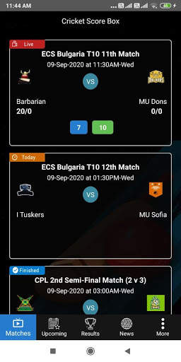Cricket Score Box Live Line screenshot 1