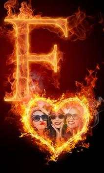 MY NAME TEXT FIRE PHOTO FRAME screenshot 1