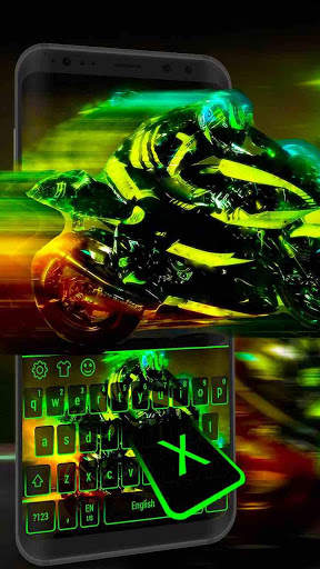 Cool Motorcyclist Keyboard screenshot 1