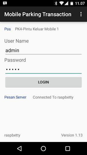 Mobile Parking Transaction screenshot 1