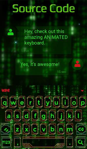 Source Code Animated Keyboard   Live Wallpaper screenshot 3