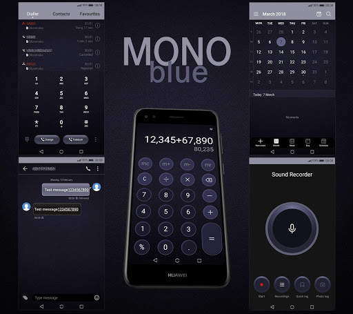 [EMUI 5/8]Mono Blue Theme screenshot 3