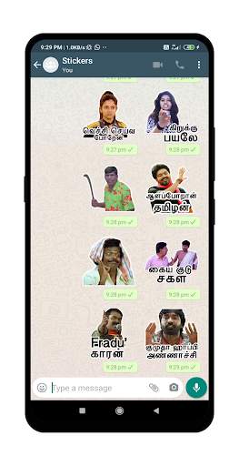 Tamil comedy stickers for chat : Text stickers app screenshot 7
