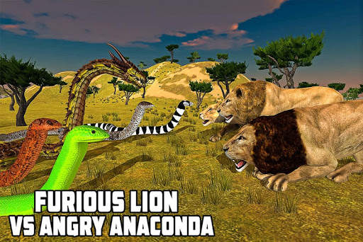 Furious Lion Vs Angry Anaconda Snake screenshot 10