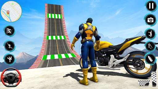 Superhero Tricky Bike Stunt 3D screenshot 17