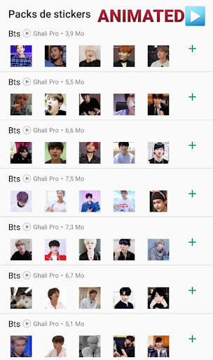 Pegatinas Animados de BTS para WhatsApp screenshot 1