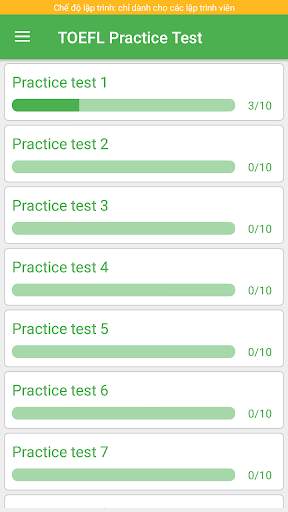 TOEFL Practice Test скриншот 1