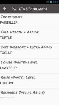 🎮🥇 Cheats Codes For GTA screenshot 4