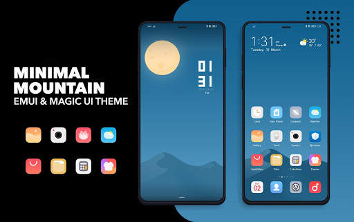 Minimal Mountain EMUI & Magic UI Theme 1 تصوير الشاشة