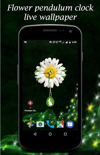 Flower pendulum clock live wallpaper screenshot 1