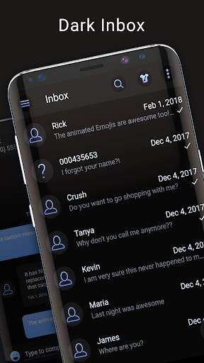 Cool tema ng itim na messenger screenshot 1