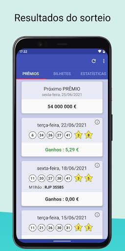 Resultados para Euromilhões screenshot 1