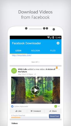 Photo & Video Downloader for Facebook screenshot 1