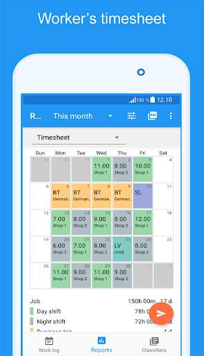 Express Worklog - timesheet, work time tracker screenshot 1