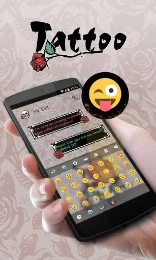 Tattoo Go Keyboard theme screenshot 2
