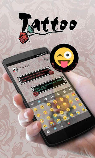 Tattoo Go Keyboard theme screenshot 2