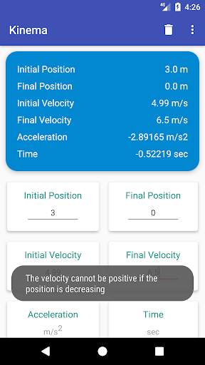 Kinema - Kinematics Calculator скриншот 6