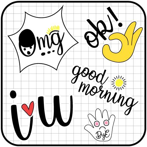 Cute Word Doodle Emoji Stickers 2.0