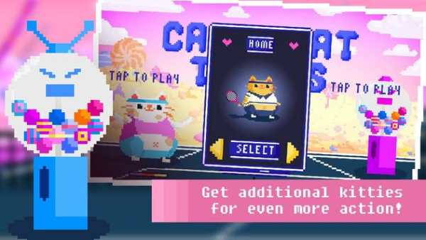Candy Cat Tennis – 8-bit bash screenshot 4