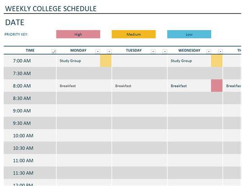 Free Office Schedules Templates скриншот 2