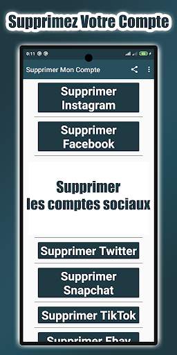 Supprimer Mon Compte screenshot 1